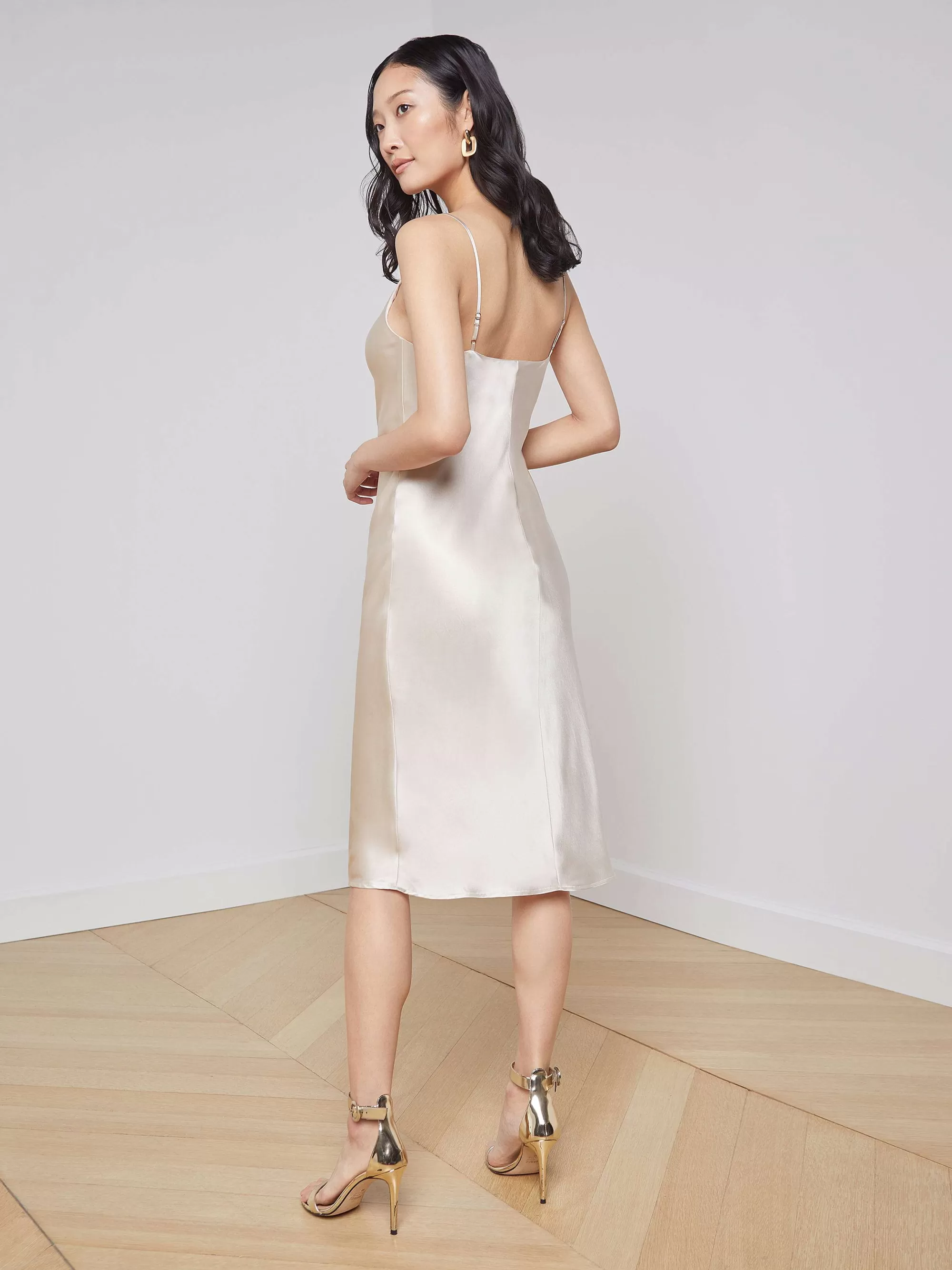 L'AGENCE Jodie Zijden Slipdress Champagne Cheap